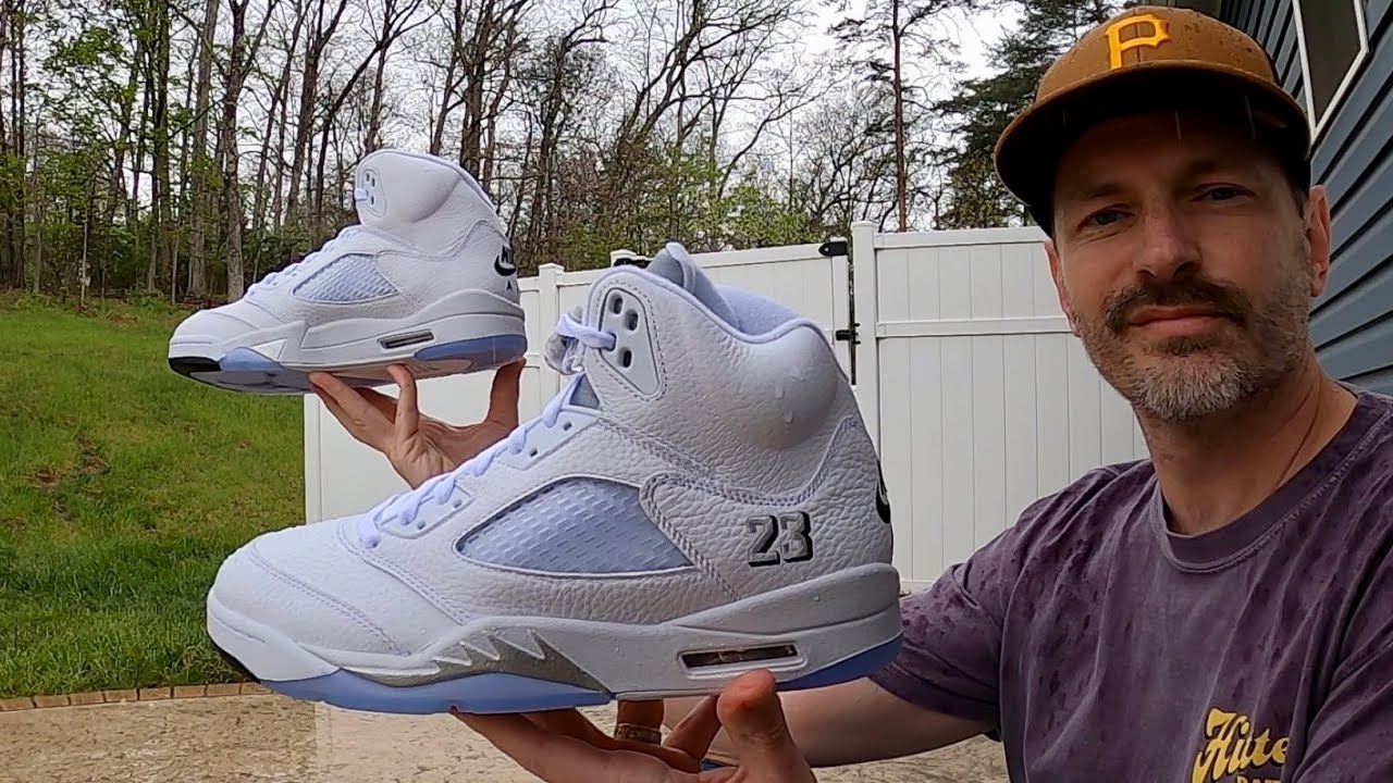 Air Jordan 5 - White Metallic - These are 🔥 - YouTube