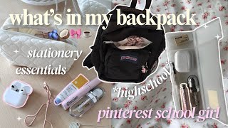 what’s in my backpack 2025 *HIGHSCHOOL*📓🎀 || it girl, back to school grwm