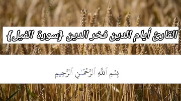 القارئ أيام الدين فخر الدين {سورة الفيل}