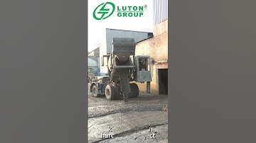 LUTON self loading concrete mixer working on a ground hardening site #selfloadingconcretemixer