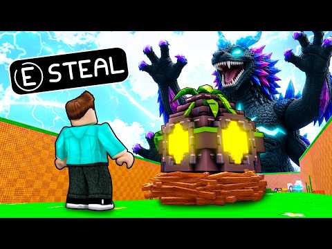 I STOLE THE BIGGEST GODZILLA EGGS IN STEAL AN EGG MONSTER UPDATE ROBLOX !!