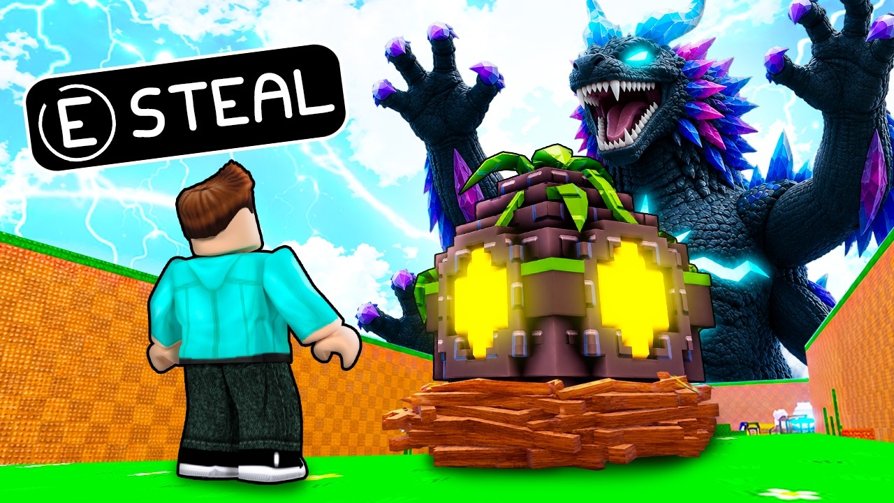 I STOLE THE BIGGEST GODZILLA EGGS IN STEAL AN EGG MONSTER UPDATE ROBLOX !!