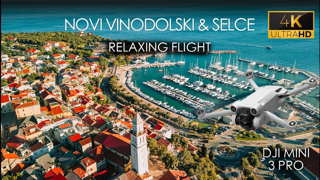 4K - Flying over Novi Vinodolski & Selce - Rojena Valo