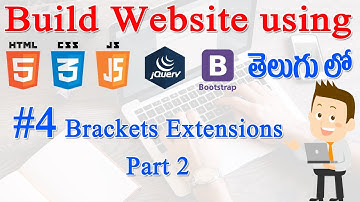 #4 How to Build Website using Html, CSS, JS, jQuery, Bootstrap - Brackets Extensions Part 2