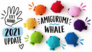 Amigurumi Whale UPDATED 2021 | Easy Beginners Tutorial | Crochet Pattern PDF | Left Handed
