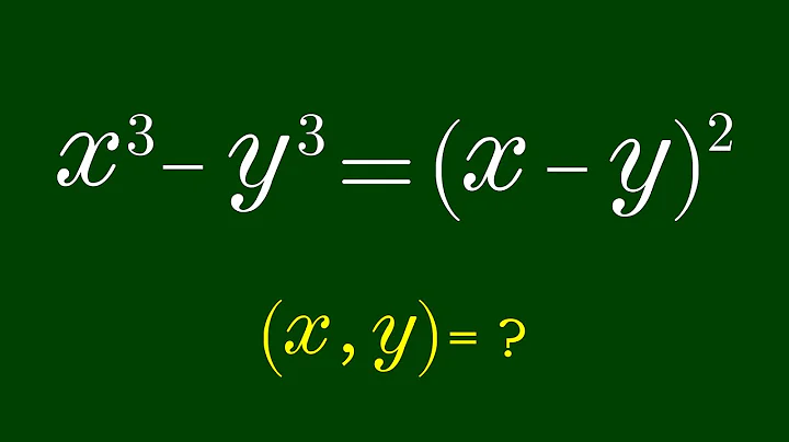 A Nice Algebra Problem | Math Olympiad | Find (x,y)=?