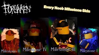 Every Noob Milestone Skin | Roblox Forsaken