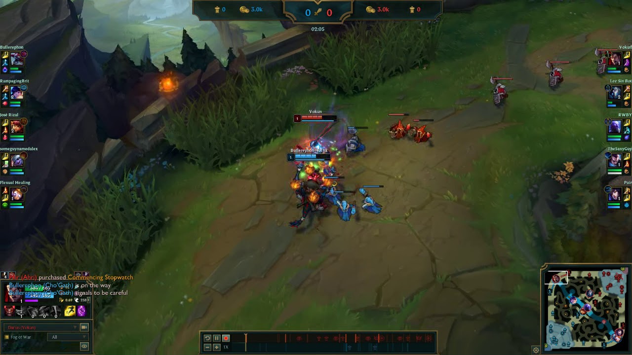 How to beat Chogath as Darius level 1 (Season 9 quick guide video)