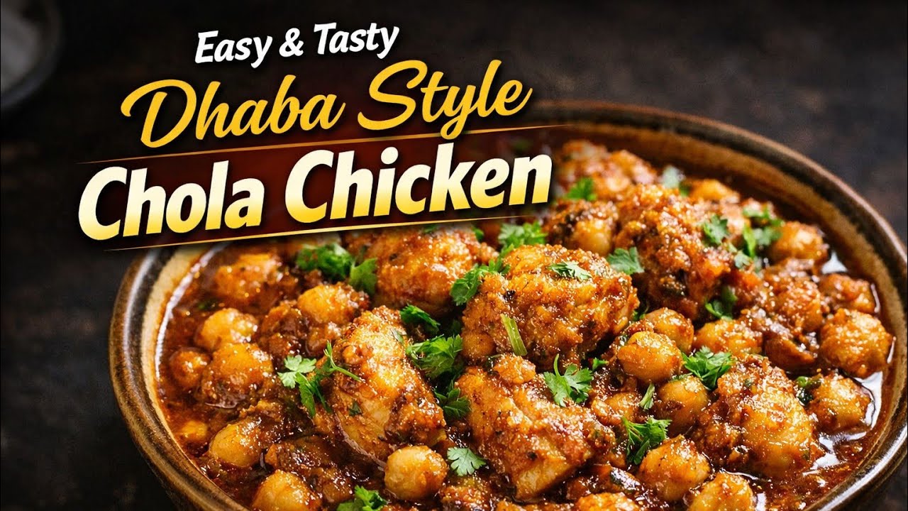 Chola Chicken Recipe | Dhaba Style Chole Chicken | Easy & Tasty | Life e Zaika
