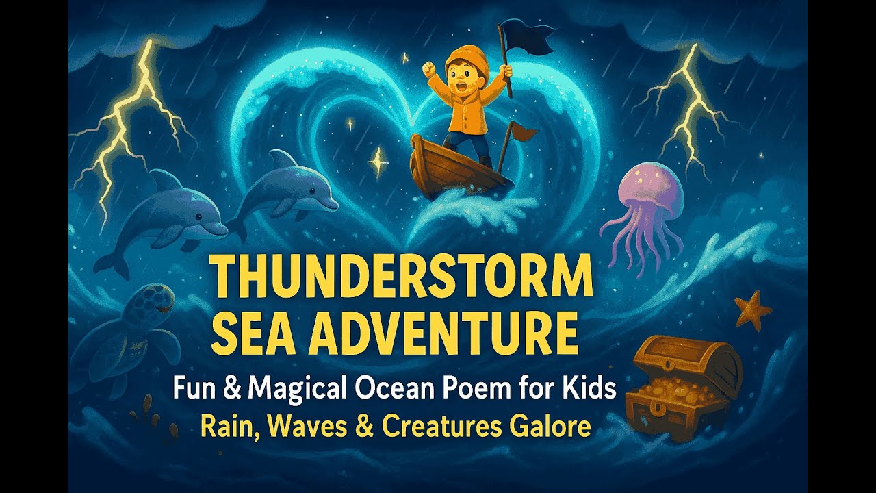 The Thunderstorm Sea Adventure #KidsPoem#ThunderstormSea #SeaCreatures