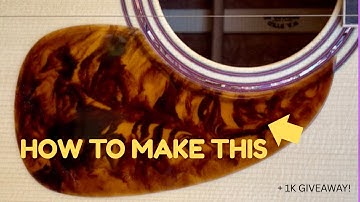 How I Make a Beautiful Epoxy Resin Pickguard | Epoxy Tutorial | +1k Subs Giveaway!