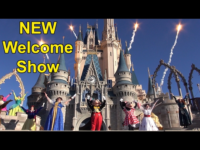 NEW Magic Kingdom Character Welcome Show Let The Magic Begin  Walt Disney World 2017 class=