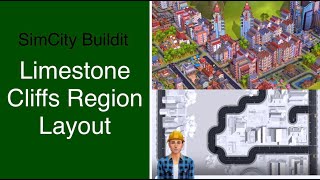 SimCity Buildit - Limestone Cliffs Region Layout