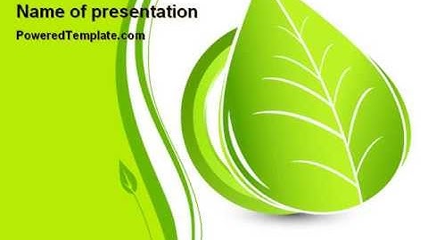 Tender Green Spring Leaf PowerPoint Template by PoweredTemplate.com