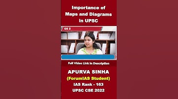 Importance of Maps and Diagrams in UPSC | Apurva Sinha | IAS Rank -163 | #shorts #upsc #forumias