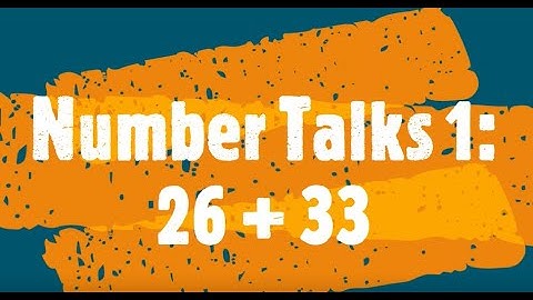 Number Talk #1