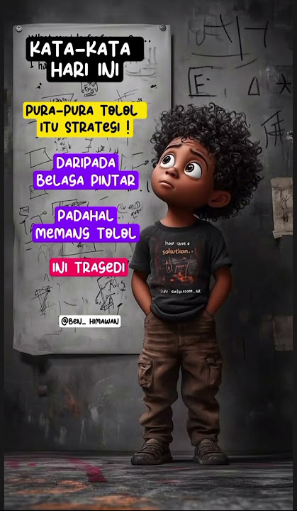 Pura-pura tolol itu gak dosa, pura-pintar dosa sosial, yg jadi korban :) pendengarnya