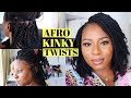 AFRO KINKY TWIST BRAIDS | NATURAL PROTECTIVE HAIRSTYLE FOR BLACK WOMEN | VLOGMAS