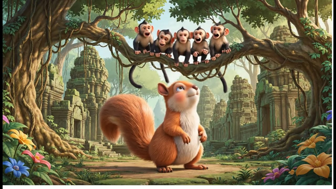 Lost in the Ancient Jungle Temple | Little Squirrel’s Mysterious Adventure 🏛️🌿 | Kids Cartoon