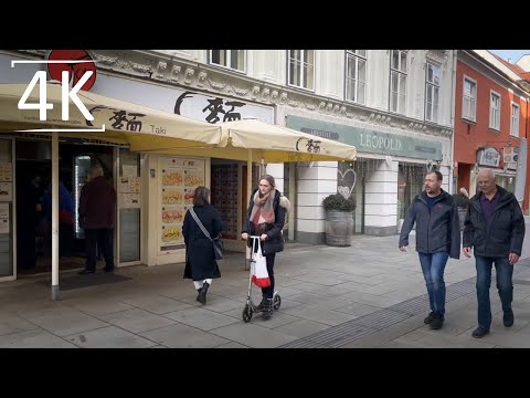 Walking in Cozy Old Town of Wiener Neustadt, Austria | ASMR | City Ambience | 4K HDR Dolby Vision