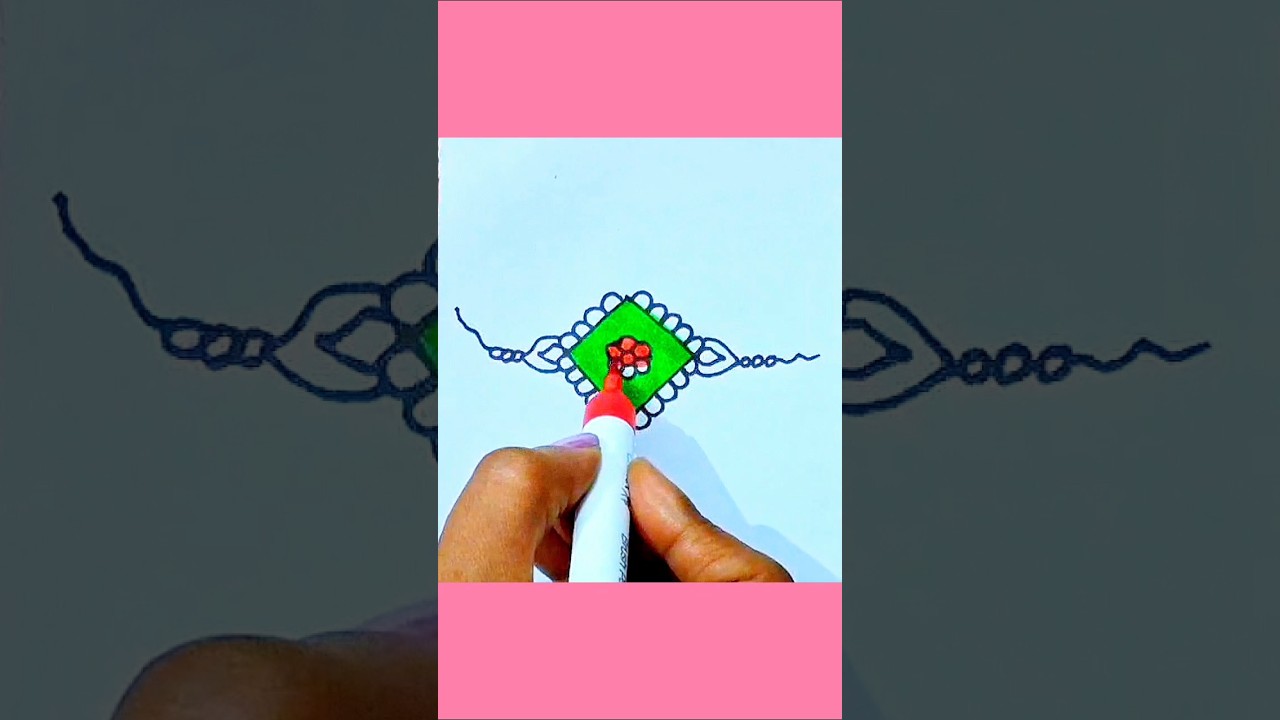 Wow Very Soo Beautiful Rakhi Drawing for kids and toddlers, Diy rakhi drawing ideas 
