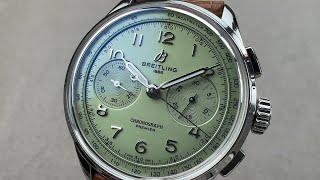 Breitling Premier B09 Chronograph Pistachio Dial AB0930D31L1P1 Breitling Watch Review screenshot 4