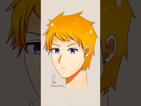 How to draw anime boy with spike hair #drawing #digitalart #anime #tutorial #speedpaint