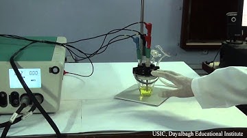 Cyclic Voltammetry of Ferricyanide solution using KCl as supporting electrolyte.
