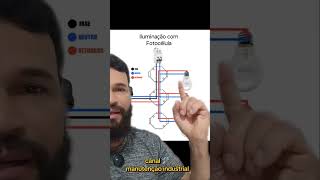 circuito de iluminação com relé fotocélula