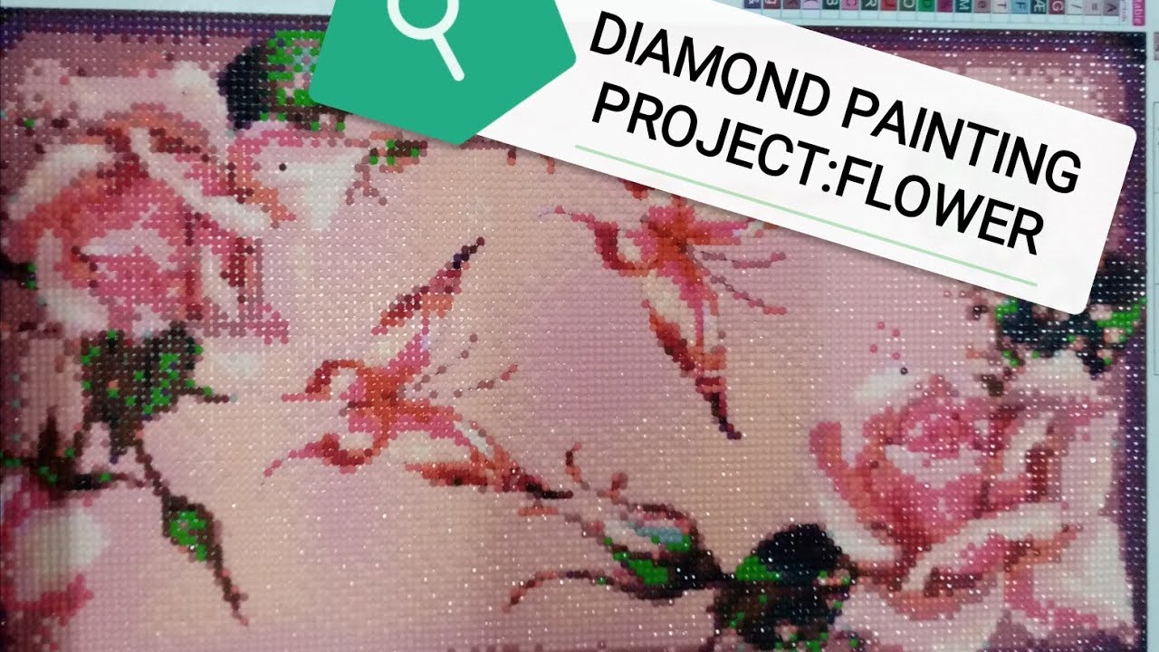 DIAMOND PAINTING FLOWER (FROM START TO FINISH) YouTube