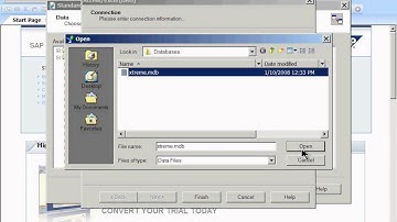 Crystal Reports: create an access connection