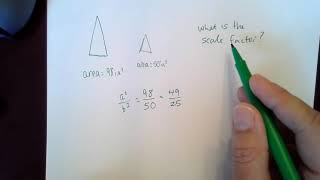 Finding Scale Factor From Similar Triangle's Areas