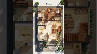 15 lakh budget House plan #3dfloorplan #3darchitecture #2bhkhousedesign #3darchitecturalrendering