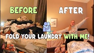 FOLD YOUR LAUNDRY WITH ME in real time | body doubling for anyone with ADHD, anxiety & depression 🧺