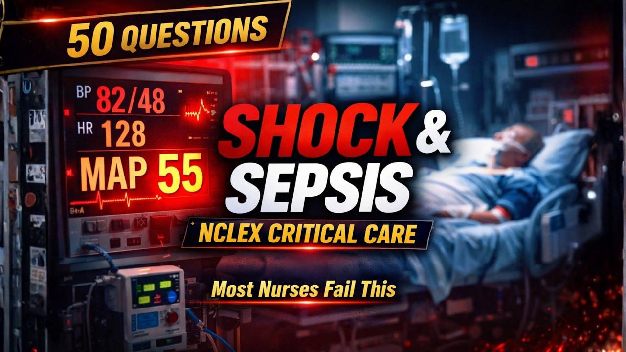 50 вопросов по шоку и сепсису для экзамена NCLEX | Подготовка к экзамену NCLEX по интенсивной тер...