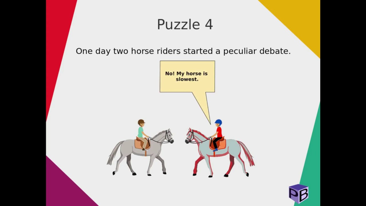 Horse Rider Puzzle King and Sons Puzzle The Slowest Horse Puzzle