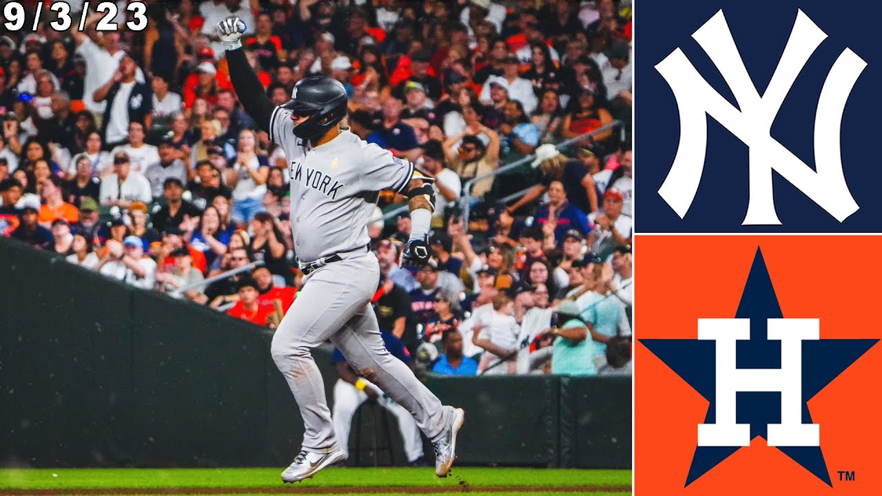 New York Yankees Highlights vs Houston Astros 9/3/23 YouTube