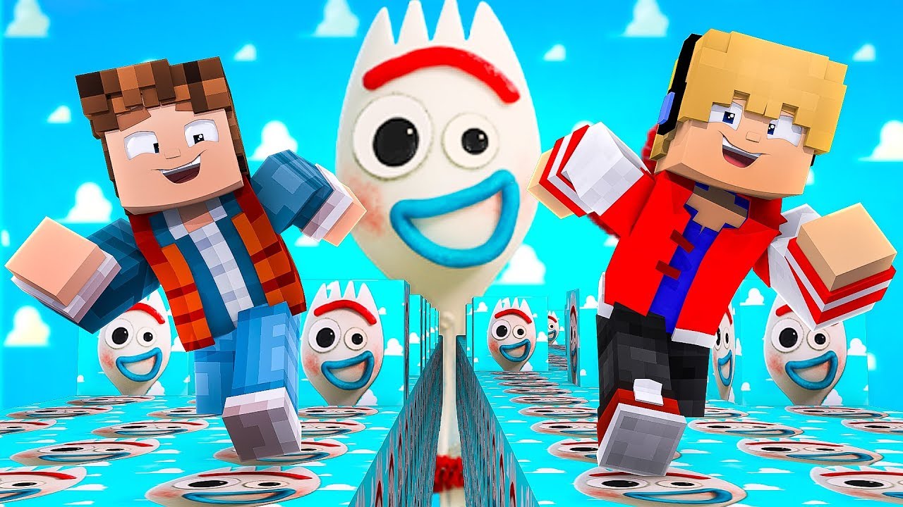CORRIDA DE LUCKY BLOCK DO GARFINHO NO MINECRAFT ! (Toy Story 4)