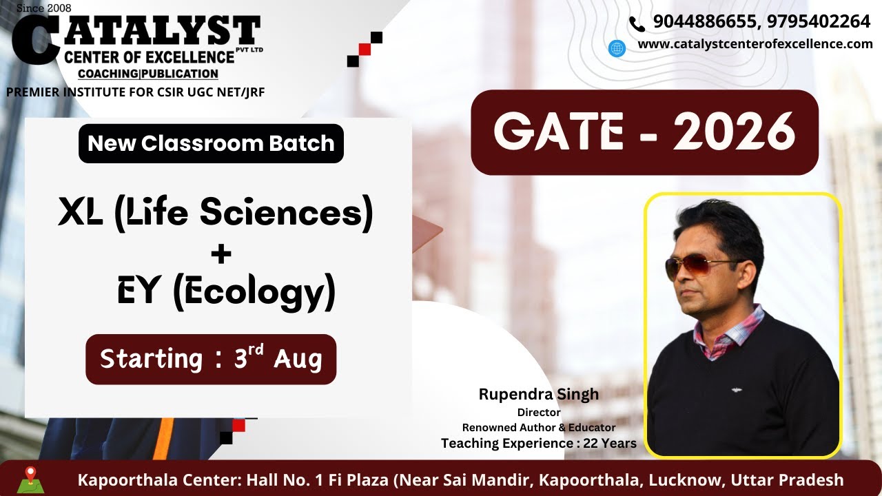 GATE -2026| Life Sciences| Ecology| Admission Open