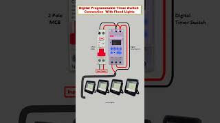 Digital Programmable timer switch connection with flood lite#mr electrician#short#video#trending#