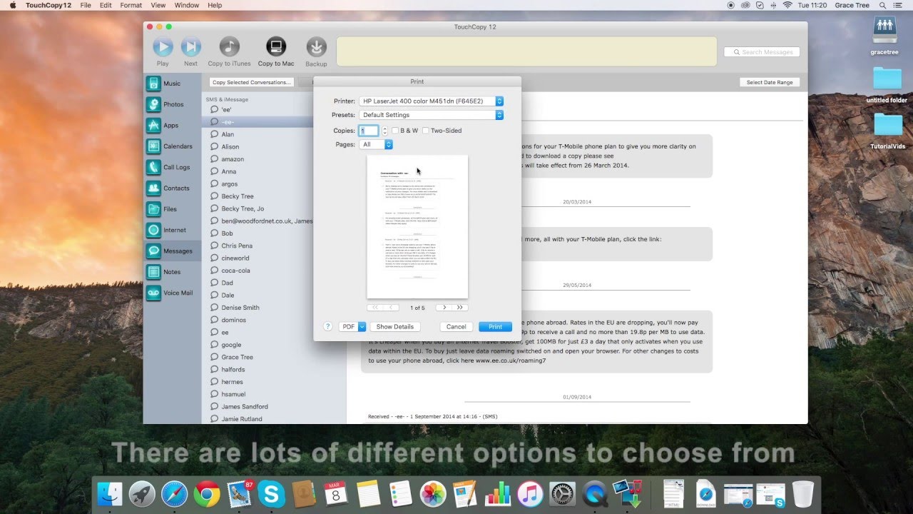 How to Print Text Messages from iPhone - YouTube