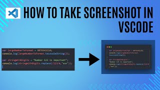 How to take Screenshot in VSCODE || code snapshot