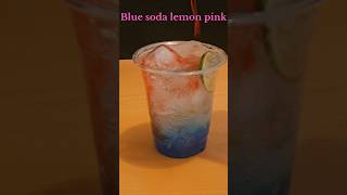 Blue Soda Lemon Pink Drink ASMR 🍋💙💗 | Refreshing Layered Soda Recipe #Shorts