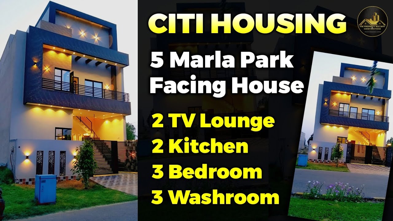 5 Marla Beautiful Trafalgar Square Park Facing House in CITI Housing Samundri Road FSD -TPGC Project