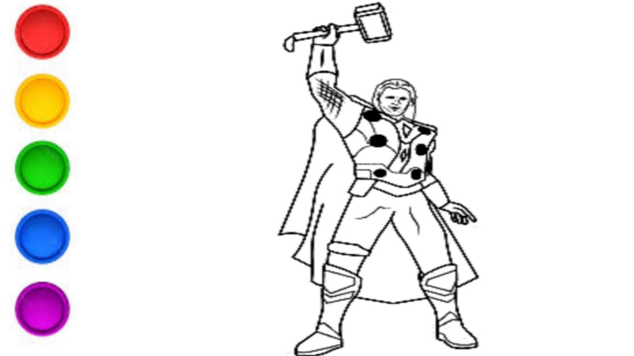 How to Draw Thor from Avengers - Geek-Blog.net