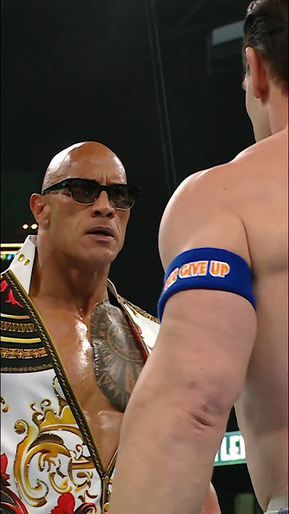 The Rock stops John Cena right in his tracks 🫢 #WrestleMania