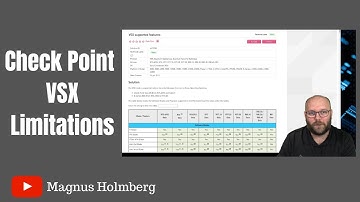 Check Point VSX | Limitations / Supported features