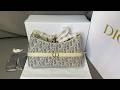 Dior 30 Montaigne Hobo Mini Bag in blue Dior Oblique jacquard Unboxing From Supkicks