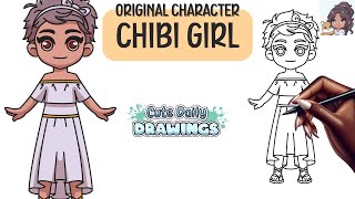 How to Draw a Cute Chibi Girl ⏐ Cute Easy Anime Drawing Tutorial ⏐ Lofi Music for Drawing screenshot 1