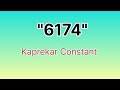 Kaprekar Constant